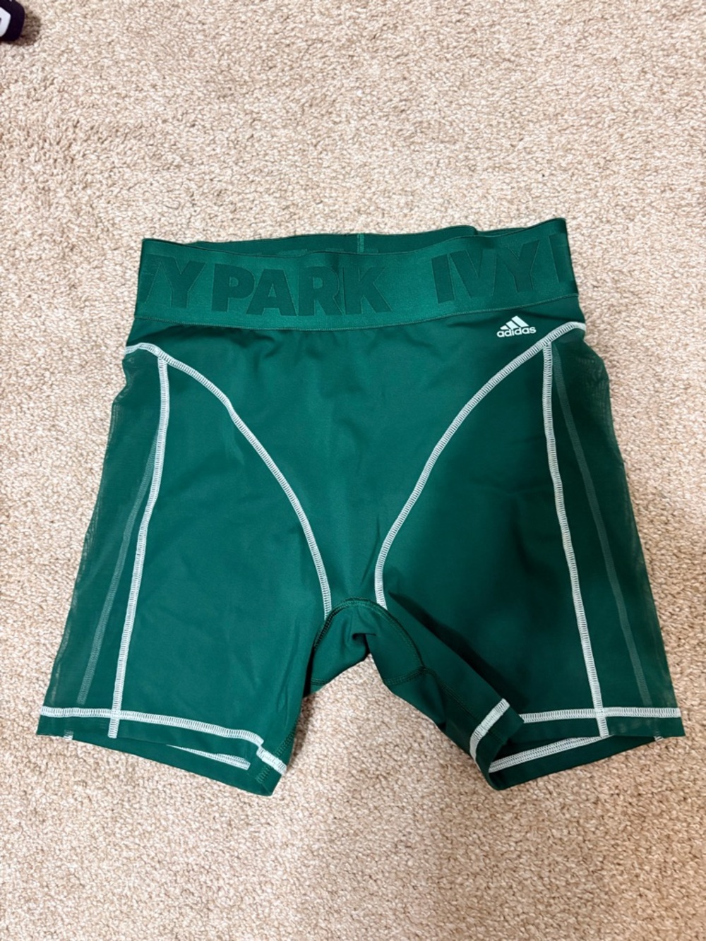 adidas Dark Green IVY PARK Compression Training Shorts